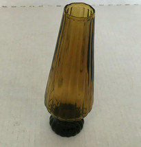 Vintage mid century amber glass small vase decorative flower display holder - €17,05 EUR