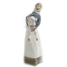 Lladro &quot;Girl With Lamb&quot; #4584 Glazed Porcelain Figurine - £98.51 GBP
