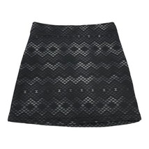 Athleta XS Aztec Print Quilted Skirt Black &amp; Gray Polyester Spandex Blend - $29.75