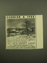 1959 The Old Print Shop Advertisement - Currier &amp; Ives - £14.78 GBP