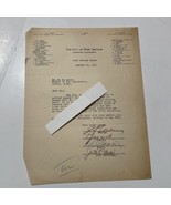 The City Of Port Arthur TX Letter 1929 signed by Mayor commissioners &amp; a... - €19,47 EUR