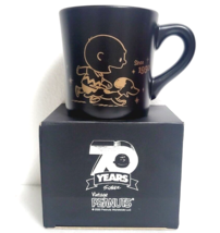 SNOOPY 70th Anniversary Mug Black Vintage PEANUTS 2020&#39; 70YEARS - $72.00