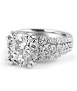 2.90Ct Round CZ 925 Sterling Silver Engagement Wedding Bridal Valentine&#39;... - $2,284.74 MXN