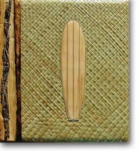 Leaf Photo Album Hand Crafted Bali 80 Photos Surfboard Design Natural Handcrafte - £19.66 GBP