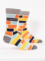 Blue Q Stubborn Mens Crew Socks Size 7-12 Colorful Geometric - £9.50 GBP