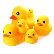 Novelty Place Float &amp; Squeak Six Rubber Duck Family Ducky Baby Bath Toys 6 Pack - £12.41 GBP