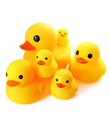Novelty Place Float &amp; Squeak Six Rubber Duck Family Ducky Baby Bath Toys... - £12.42 GBP