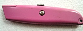 Ladies Pink Utility Knife Box Cutter 3 Position Retractable Blade Lock Tool - £12.46 GBP