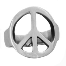 Fanssteel stainless steel jewelry peace sign plain ring fsr12w77 thumb200