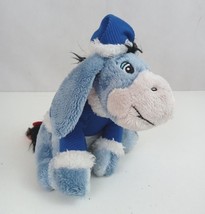 Disney Christmas Eeyore Wearing Blue Sweater &amp; Santa Hat 6&quot; Collectible ... - $185.64 MXN