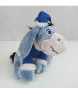 Disney Christmas Eeyore Wearing Blue Sweater &amp; Santa Hat 6&quot; Collectible ... - $181.09 MXN
