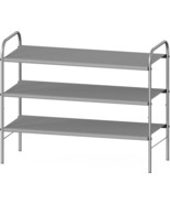 Grey 3-Tier Simple Houseware Shoe Rack Storage Organizer - $33.97