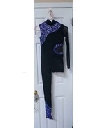 Black pants/shorts with Blue/black designs Dance Costume Adult size small - $19.87 CAD
