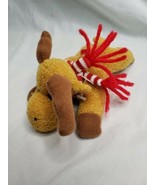 Mini Plush Reindeer Beanie Magnet Feet Made In Duesseldorf Germany 6&quot; - £10.89 GBP