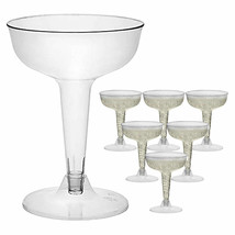 20 Pc Champagne Flutes 4 Oz Party Clear Plastic Glasses Disposable Heavy... - $28.99
