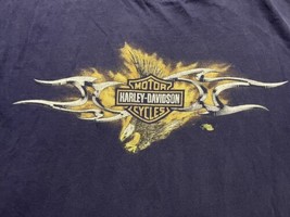 Vintage Harley Davidson T Shirt Doc’s Kirkwood Missouri Large Blue - £11.73 GBP