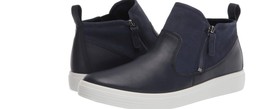 Ecco  Women Soft Sneaker Leather Bootie,  Black Color, Size 9-9.5 US(40 EU), NIB - $84.99