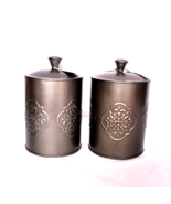 Kitchen Canisters Medium 8&quot; Nickel Medallion Set of 2 - €23,04 EUR