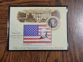 15th President James Buchanan $100 Stamp Liberia Mystic Stamp Company - €0,85 EUR