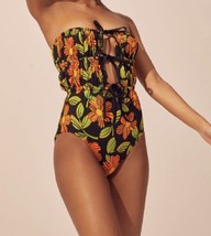 SOLID &amp; SRIPES Paula Strapless Floral One Piece Groovy Swimsuit (Size XS) - $158 - £39.29 GBP
