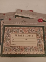 American Greetings Adult Party Invitations Please Come Floral Print 10 Count X 3 - £15.73 GBP