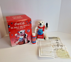 Vintage Coca Cola Bubble Blowing Polar Bear By Kurt Adler 1996 REPAIR OR... - $12.86