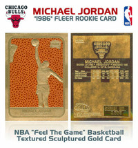 1996 - 97 Nba 23K Gold Card Michael Jordan 1986 Fleer Rookie Repint - £9.44 GBP