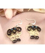 Handcrafted Paper Sheep Earrings Paper Quilled - £11.72 GBP