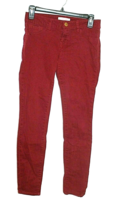 REFUGE BURGUNDY RED PANTS SIZE 4 SLIM FITTED TIGHT LEGGING CASUAL 5 POCKETS - $11.26
