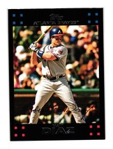2007 Topps Baseball Card Collector Matt Diaz 395 Atlanta Braves - $3.00