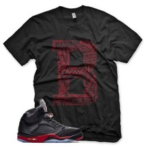 New Black &quot;B&quot; BLESSED T Shirt for J1 Retro 5 Satin Bred - £21.25 GBP