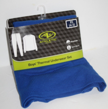 Athletic Works Boys Youth XS 4-5 Thermal Underwear Set Warm Royal Blue N... - $10.40