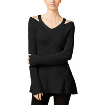 Style Co Petite High-Low Cutout Sweater Deep Black PL - £19.88 GBP