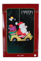 Carlton Cards Santa in Car Dec 26th Red Box Christmas Ornament 1997 - £8.68 GBP