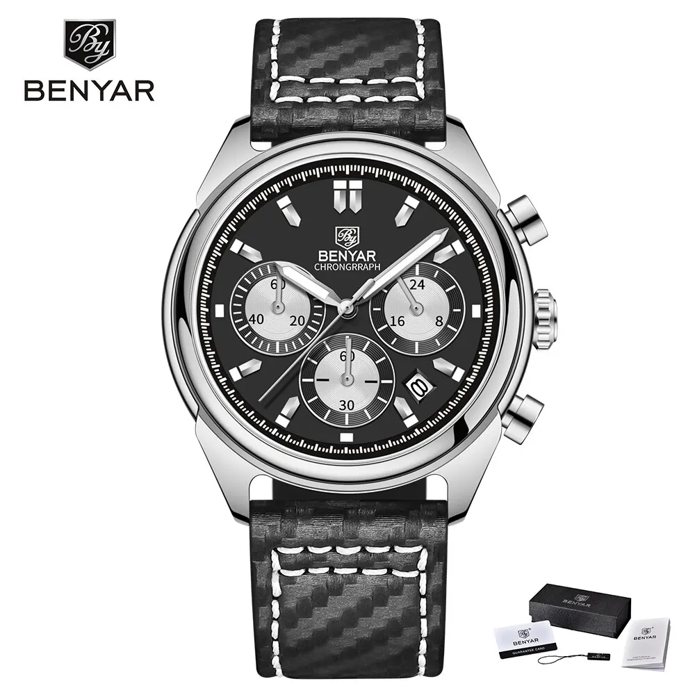 BENYAR 2024   Men    Male   Waterproof Stainless Steel Watch Relojes Hombre - £50.10 GBP