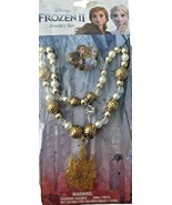 Disney Frozen II Jewelry Set - Ring &amp; Castle Necklace - $188.64 MXN