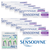 Sensodyne Toothpaste Gum Care Sensitive Teeth - 100g x 12 (Free 3x Toothbrush) - £98.80 GBP