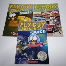 Lot of 3 Tedd Arnold FLY GUY PRESENTS Books Scholastic Space Snakes Firefighters - £10.38 GBP