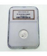 2003-S Silver 10C Dime Graded by NGC as PF70 Ultra Cameo - $59.64 CAD