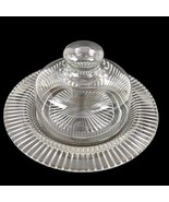 Vintage Anchor Hocking Queen Mary 10&quot; Plate with Clear Glass Cloche Dome... - $49.94 CAD