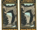 Natural Bridge Hotel Brochure Natural Bridge Virginia 1920&#39;s - £27.66 GBP