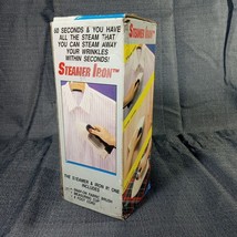 Vintage &quot;Steamer Iron&quot; All In One, Still In Box, Snap on Fabric Brush - $28.97