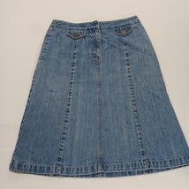 Talbots Women's Blue Cotton A-Line Denim Skirt Pockets Size 8 Waist 29" image 10