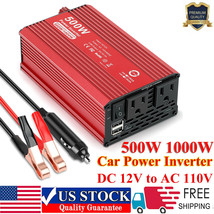 Car Power Inverter Dc 12V To Ac 110V 120V Adapter Car Converter 2 Usb 2 Ac - $51.99