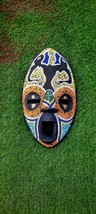 Elephant beaded wooden Mask from Africa,for wall hanging, African wall hanging, - £116.81 GBP