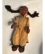 Vintage Paper Mache Doll Handmade Native American or Mexican? Painted Face - £11.89 GBP