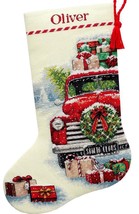 DIY Dimensions Santas Truck Christmas Counted Cross Stitch Stocking Kit 08986 - $34.95