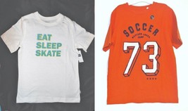 GapKids Boy T- Shirts White or Orange Sizes 6-7 or 8 NWT - £10.17 GBP
