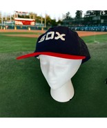 Vtg Chicago White Sox Mesh Blue Red Snapback Baseball Hat Cap MLB Twins ... - £24.36 GBP