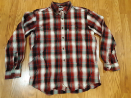 Carhartt Mens Shirt Red Plaid Relaxed Fit Short Sleeve Button Up Size L ... - £19.74 GBP